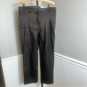 NWT Women’s Loft Riviera Slim Pants Black /Gold Metallic Size‎ 4